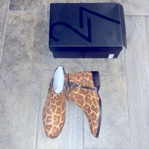 Nwt 27 Edit real fur dyed cow hair leather booties